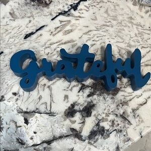 Blue 'Grateful'  Decor